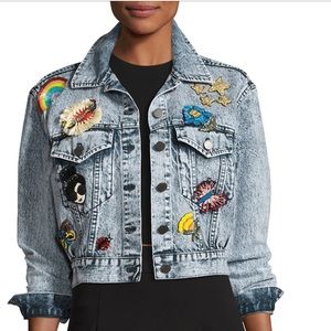 (SOLD) Alice + olivia cropped denim jacket